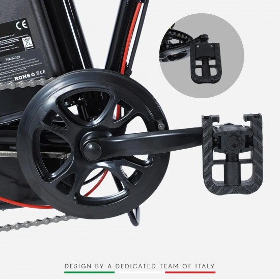 Strada E-Bro 250W 36V 10,4Ah 25 Km/h Black Red