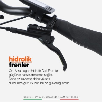 Strada E-Bro 250W 36V 10,4Ah 25 Km/h Black Turquaz