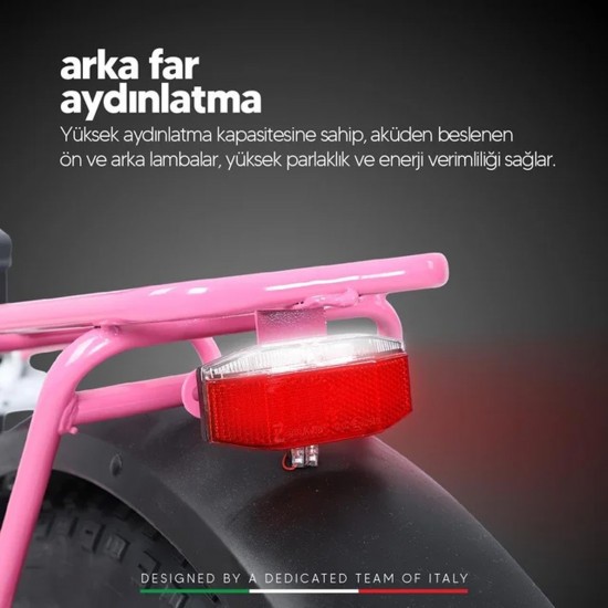 Strada E-Sis 250W 36V 10,4Ah 25 Km/h Pembe