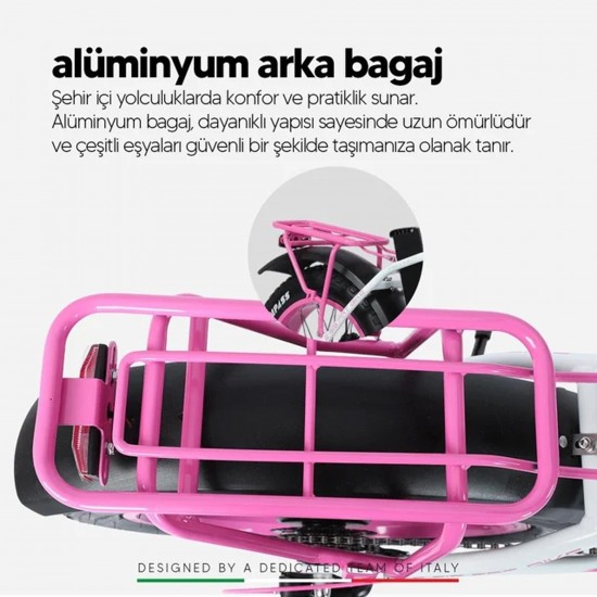 Strada E-Sis 250W 36V 10,4Ah 25 Km/h Pembe