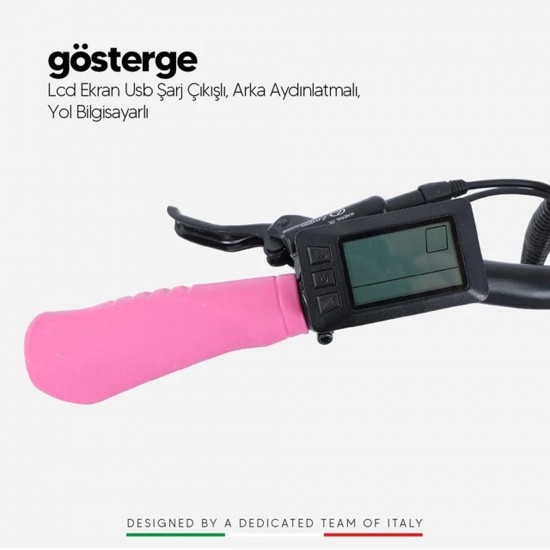 Strada E-Sis 250W 36V 10,4Ah 25 Km/h Pembe