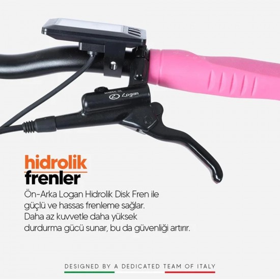 Strada E-Sis 250W 36V 10,4Ah 25 Km/h Pembe