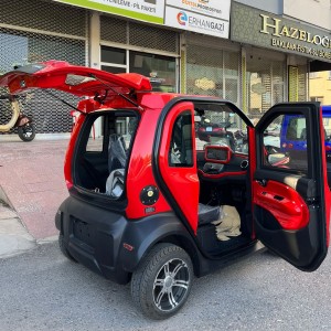 LUQI EV400 M1 Elektrikli Araba L6 72V 160Ah Lityum Uzun Menzil Kırmızı