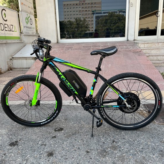 Cadenza E-Bike 1000W 48V16Ah LG NG750 27,5 Hidrolik Mat Siyah Yeşil Turkuaz